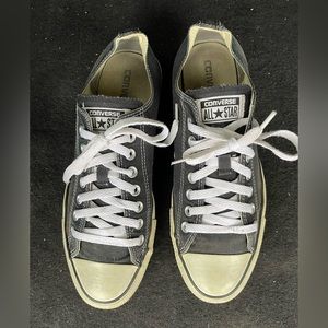 Converse, white on black, size 10